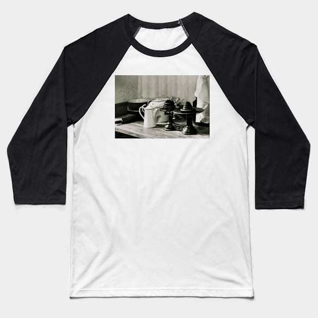 Dunham Massey -Scale and pots Baseball T-Shirt by jasminewang